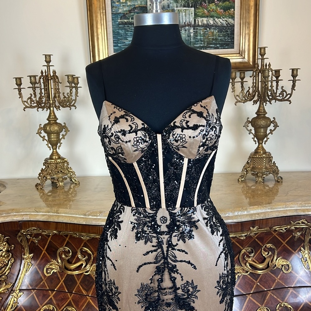 Women’s Formal glitter all over sequins prom evening dress - Picture 4 of 7